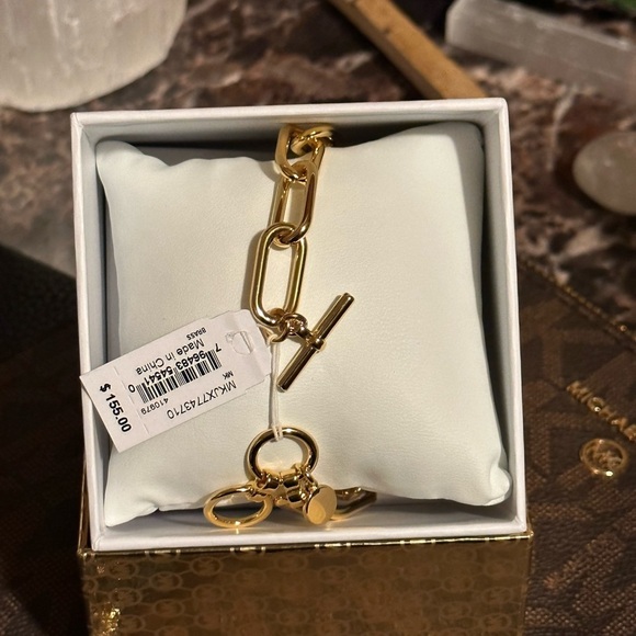 Michael Kors Women's Stainless Steel Chain Bracelet with Crystal Accents - Picture 5 of 7